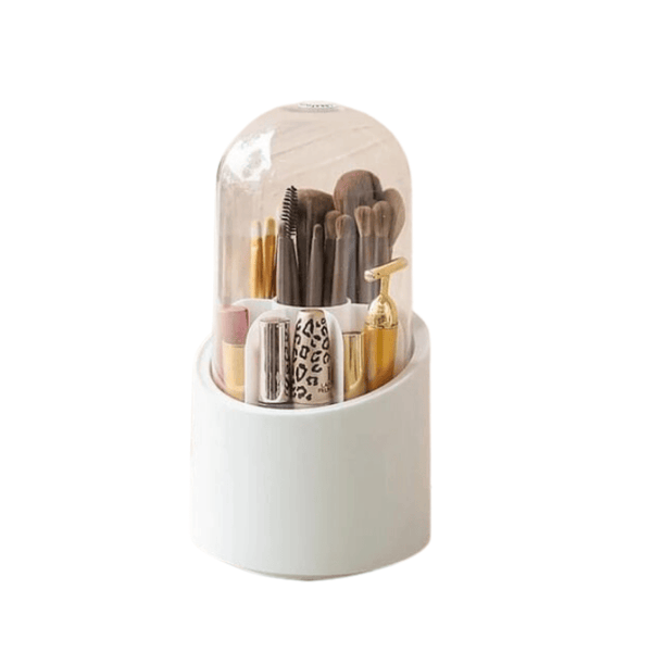 360° Rotating Makeup Brush & Jewelry Organizer - Large Capacity